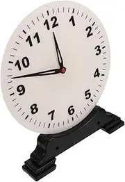Toddmomy Learning Clock Model Plastic Educational Teaching Tool with Two Hand Design for Easy Cognition Engaging Classroom Resource