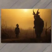 11x17" Vulnerable Kid Devil Guide Weird Creepy Vibe Cult Field Strange Unusual