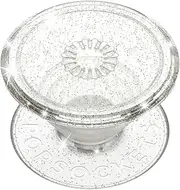 POPSOCKETS Pop Grip Holder for Phone & Tablet (Genuine) - Clear Glitter Silver