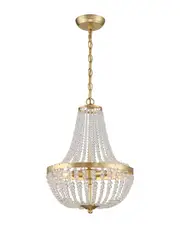 Crystorama Rylee 3 Light Antique Gold Chandelier