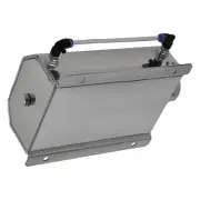 Aluminum 2L Coolant Radiator Overflow Reservoir Expansion Water Tank Sliver (for: Honda Civic)