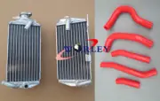 Aluminum radiator + RED silicone hose for HONDA CRF250R 2014-2016 14 15 16
