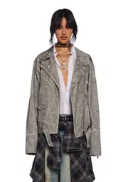 [Current Mood] Live Thru This Acid Wash Moto Jacket