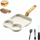 Egg Frying Pan, 4 Cup Pancake Pan Nonstick Egg Frying Pan Aluminium Alloy Egg Sk