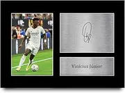 HWC Trading A4 Vinicius Junior Real Madrid Gifts Printed Signed Autograph Picture for Football Fans and Supporters - A4