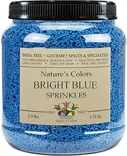 India Tree Nature's Colors Bright Blue Sprinkles - 2.9 lb Bulk | Natural, Vegan, Non-GMO, Top 9 Allergen-Free