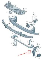 AUDI A8 4N Front Right Bumper Guide Section 4N0807284A