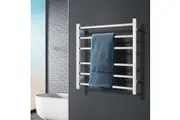 ACA 6 Bars Square Electric Heated Towel Rack 674x620mm Chrome Stainless Steel Towel Rail Warmer Clothes