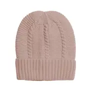 Elle Women's/Ladie's Twisted Knitted Acrylic Beanie/Hat/Cap Warm/Cosy Pink