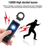 Rechargeable typeC Mini keychain flashlight LED personal safety alarm Torch lamp