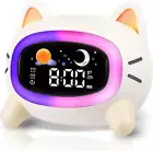 Qinghong Kids Alarm Clock Wake up Light for Kids, Toddlers Night Light Clock ...