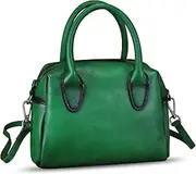[FEIGITOR] Genuine Leather Handbag for Women Leather Top Handle Purse Retro Handmade Satchel Vintage Crossbody Hobo Bag