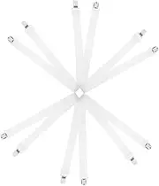 MOTHNUR Adjustable Elastic Tablecloth Clips 6pcs Bed Sheet Holder Straps Hidden Clips for Outdoor Indoor Tables