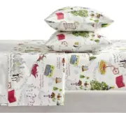 Pottery Barn Elf™ Percale Sheet Set - Queen - Holiday Bedding NEW