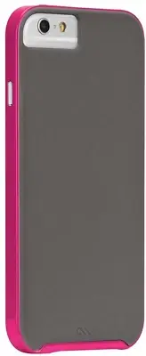 CaseMate Slim Tough Case iPhone SE (2nd Gen 2020) 6 6S Gray/ Pink Gel / Bumper