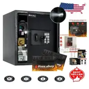 Fireproof Home Security Safe Box with Sensor Light & Digital Keypad Lock