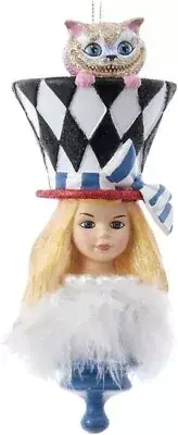 Kurt Adler - Alice in Wonderland - Alice Ornament - Hollywood Hats