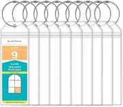 SSKHE Pack of 10 Cruise Luggage Tag Holder, Waterproof PVC Bag, Label with Zip and Steel Ring for Luggage