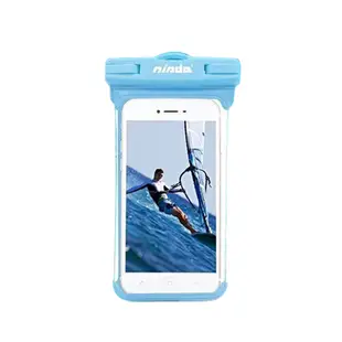 NISDA 無邊框全景式 6吋以下手機防水袋 防水等級IPX8 for iPhone SE2/11 Pro/8 Plus/X/7 Plus/華為P20-藍色