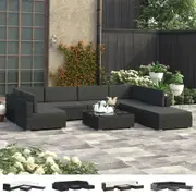 Garden Lounge Set with Cushions Modular Sofa Couch 8 Piece Poly Rattan vidaXL