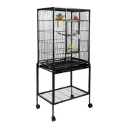 Birds Cages Parrot Aviary Pet Stand-alone Budgie Perch Castor Wheels Large 135cm