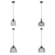 CHEVEUX Black Iron Mesh Pendant Light