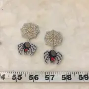 Spider Spinning Web Iron On Patch Set Of 2 Halloween Cool
