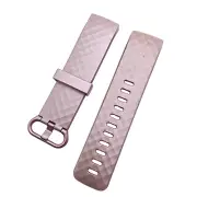Silicone Sport Wristband for Fitbit Charge 3/4 Small Straps Metallic Rose Gold