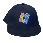 Blocky Square Youth Black Snapback Gaming Anime Cartoon Hat Cap Adjustable