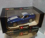 Bburago 1:18 Scale Die Cast 1996 DODGE VIPER • GTS Coupe • Blue Racing• In Box