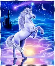 Cobija Manta De Unicornio Para Niña De Felpa Calida Material Calidad Superior