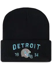 City Classic Team Year Football Embroidered Beanie for Men Women Football Color Style Beanie Dad Hat for Football Fans Gifts