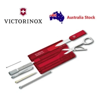 VICTORINOX Swiss Army Knife Swiss Card Classic - Ruby / Translucent Red 0.7100.T