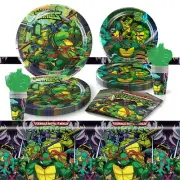 Ninja Turtles Party Supplies Balloons Plates Banner Kids Birthday Decorations