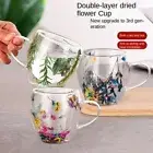 With Handles Coffee Mug Double Wall Coffee Cup Gift Glass Cup