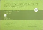 MEEDEN 10X7 Cotton Watercolour Paper Block, Textured Surface Watercolour Paper, Cold Press, 140lb/300gsm, 20 Sheets for Watercolor Gouache Ink Acrylic and More