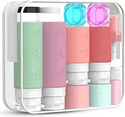 26 Pcs Travel Bottles Set for Toiletries, Squeezable Travel Bottles for Toiletries, Empty Leak Proof Refillable Silicone Travel Containers Set for Shampoo Conditioner, TSA Approved Travel Accessories