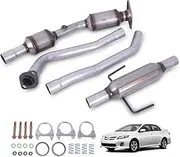 TOPAZ Catalytic Converter & Pipe 48353 Compatible with Toyota Corolla Matrix 1.8L Only 2009 2010 2011 2012 2013, Pontiac Vibe 1.8L FWD Only 2009-2010 EPA Compliant Replace# 174100T080