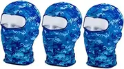 PENIKOKO 3Pcs Breathable Face Scarf for Sun Protection Navy Blue Riding Mask Dustproof Outdoor Headwear for Riding and Motorcycle Use Comfortable UV Shielding