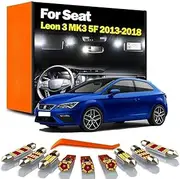 14Pcs Car LED Interior Reading Footwell Light Kit, For Seat Leon 3 MK3 5F 2013 2014 2015 2016 2017 2018 Vanity Mirror Bulb