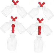 DINHEAROM 10pcs Transparent Dropper Bottles for Essential Oils Small Glass Containers for Travel DIY Reagents and Liquids Clear Observation for Easy Liquid Level Monitoring