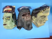 UCS Mask Halloween Horror Universal Studios . Dracula Wolfman Frankenstein NEW