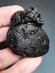! Rare Tektite - Billitonite - 39,83g / 4,8cm - Rare meteorite impact glass