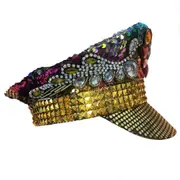 Burning Man Multicolour Sequined Festival Costume Hat