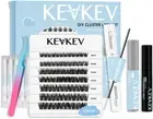 Kevkev DIY Lash Extension Kit Lash Clusters Kit 84 Pcs Cluster Lashes with Lash