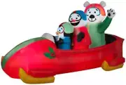 Christmas PENGUIN SNOWMAN BOBSLED 7 FT Airblown Inflatable