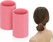 DS. DISTINCTIVE STYLE Hair Rubber Bands 50 Pieces 2.5 mm Elastic Hair Bands Hair Ties Ponytail Holders - Pink