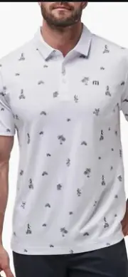 NWT Travis Mathew Around The Island Golf Perfect Polo Shirt Mens Medium