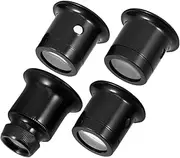 Angoily 4pcs Magnifying Glass Loupe Clip Optivisor Headband Magnifier for Crafts Watch Repair