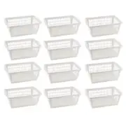 Small Plastic Storage Basket for Kitchen Pantry, Countertop, Shelves Pack of 12